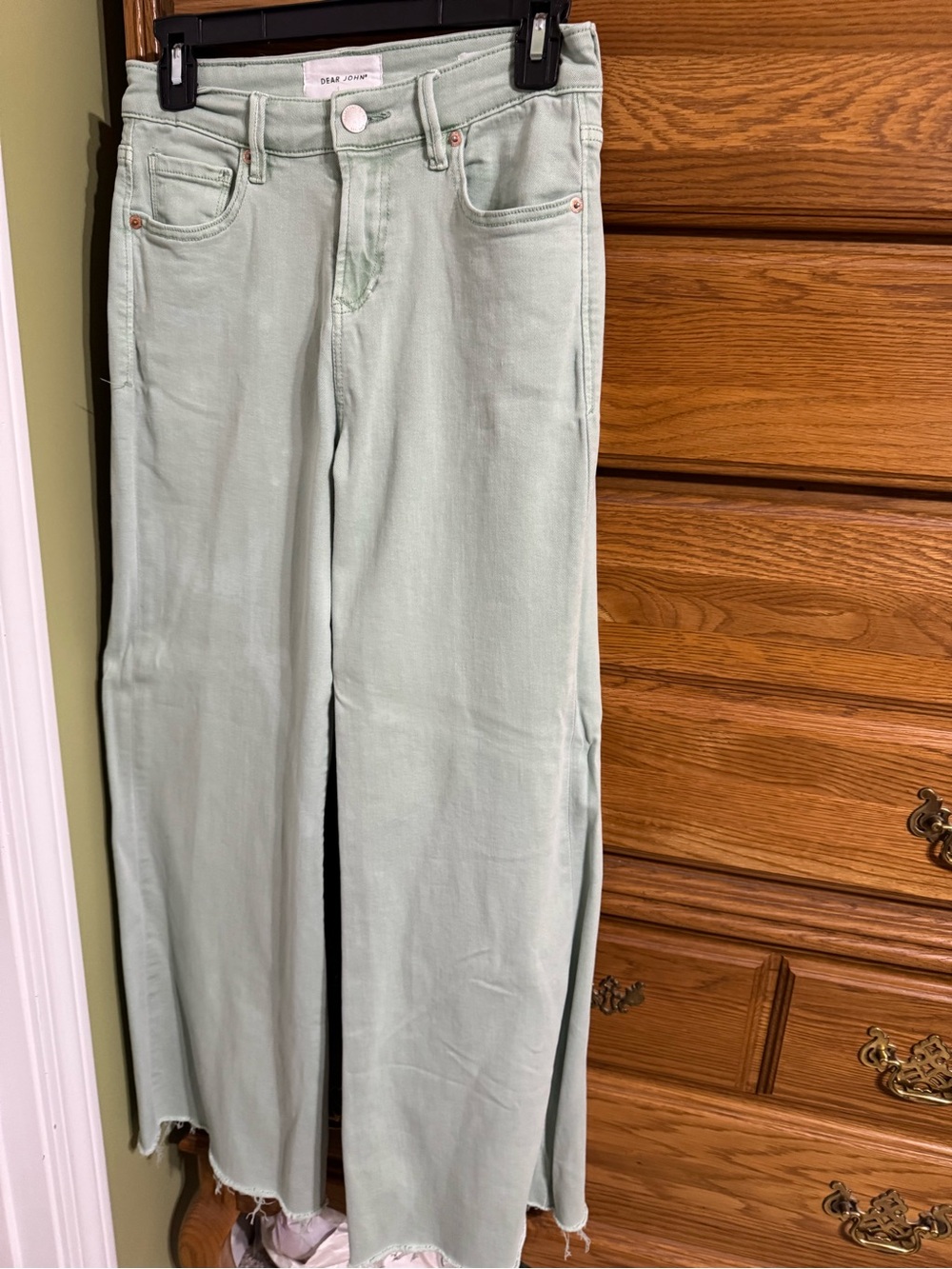 Dear John Light Mint Green Wide Leg Jeans